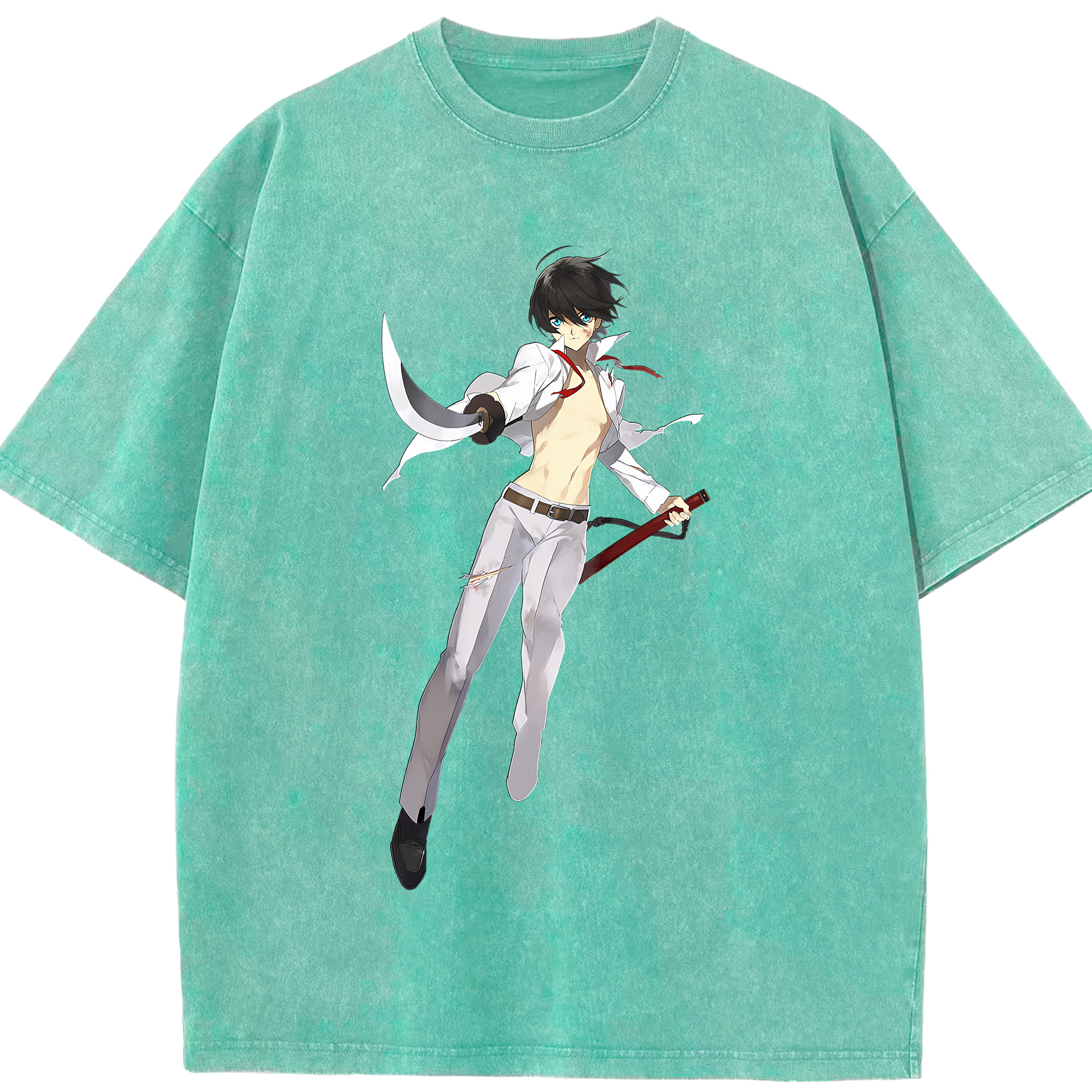 （画像用） 刀剣乱舞 Touken Ranbu 綿100% ヴィンテージ風 半袖Tシャツ（フロントプリント）